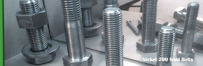 Nickel 200 Stud Bolts Manufactured at our Vasai, Mumbai Factory