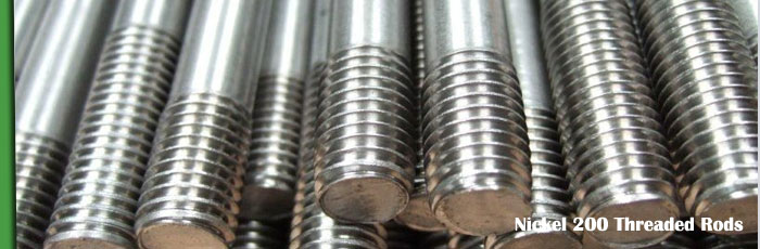 Nickel 200 Threaded Rods Manufactured at our Vasai, Mumbai Factory